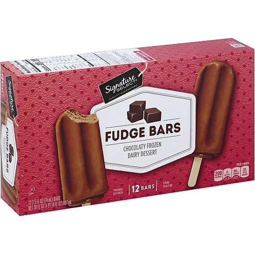 Fudge Frozen Dairy Dessert Bars, Fudge
