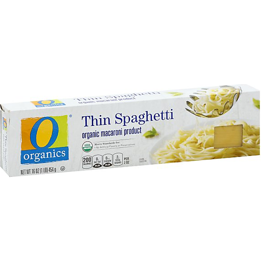 Organic Macaroni Product, Thin Spaghetti