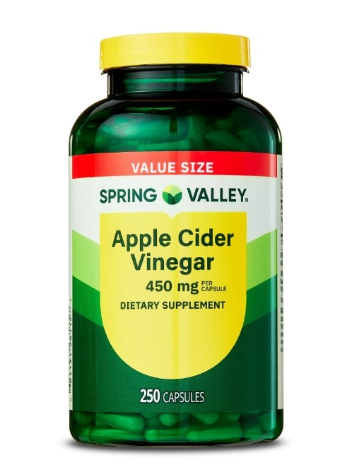 Spring Valley Apple Cider Vinegar Dietary Supplement Value Size, 450 Mg