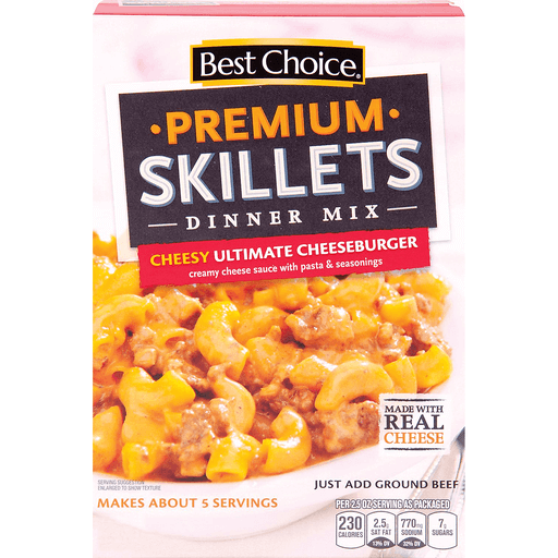 Premium Skillets Dinner Mix, Creamy Cheese Sauce with Pasta & Seasonongs