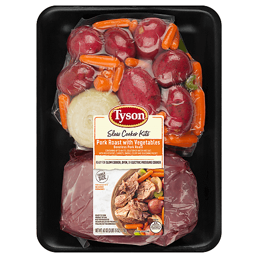 Photo of Tyson Slow Cooker Kits Boneless Pork Roast With Vegetables 63 Oz
