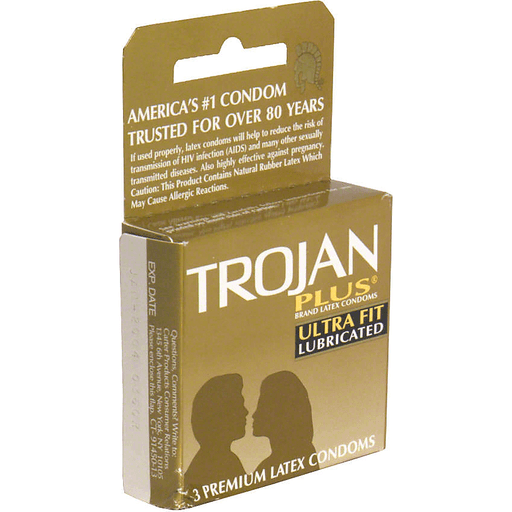 Trojan Ultra Fit Premium Latex Condoms, Lubricated