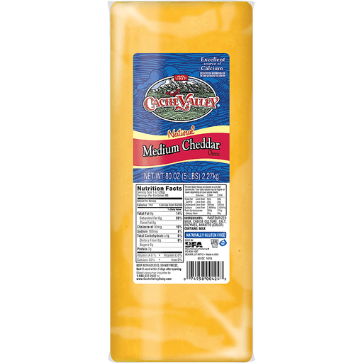 Natural Cheddar Cheese, Medium