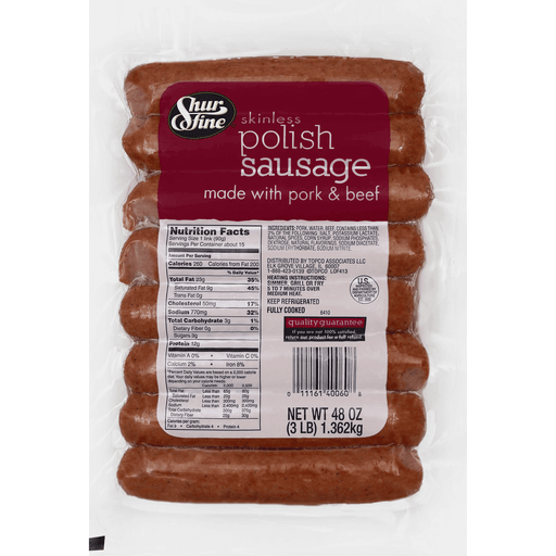 Skinless Polish Sausage