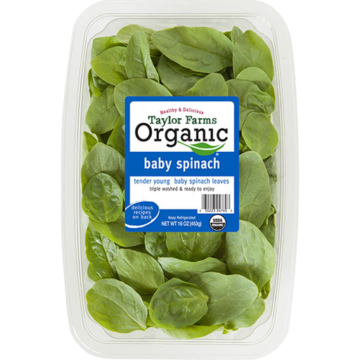 Organic Baby Spinach Leaves