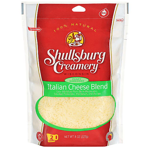 Wisconsin Fancy Shredded Italian Cheese Blend, Fancy Shredded