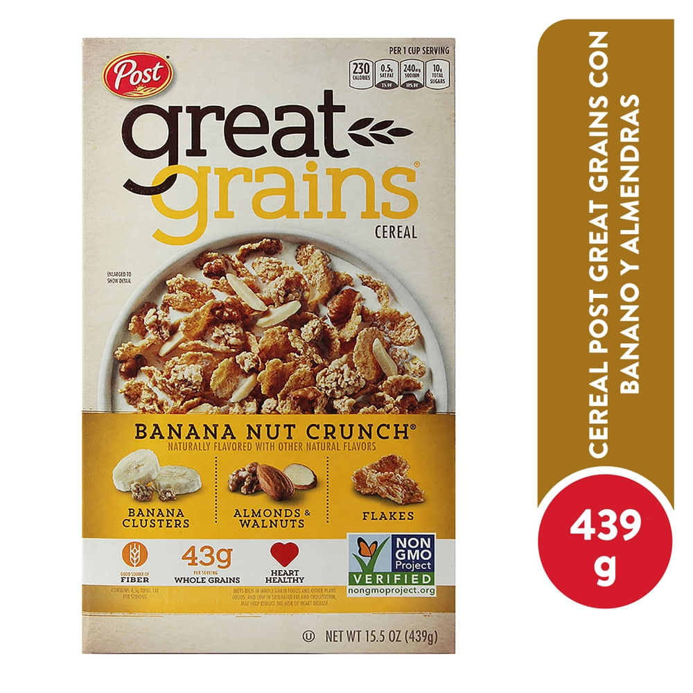 Photo of Post Great Grains Banana Nut Crunch Breakfast Cereal - 15.5oz
