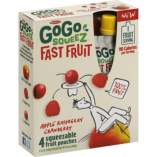 Materne, Gogo Squeez, Fast Fruit, Apple, Raspberry, Cranberry, Apple, Raspberry, Cranberry