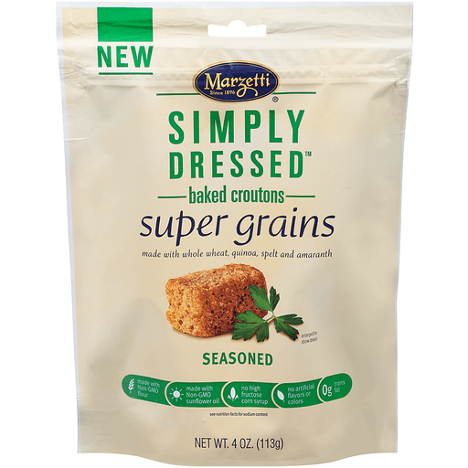 Simply Dressed Baked Croutons Seasoned