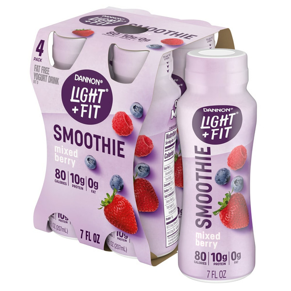 Dannon, Light & Fit, Nonfat Yogurt Drink, Mixed Berry, Mixed Berry
