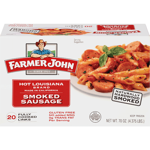 Hot Louisiana Brand Smoked Sausage, Hot Louisiana Brand