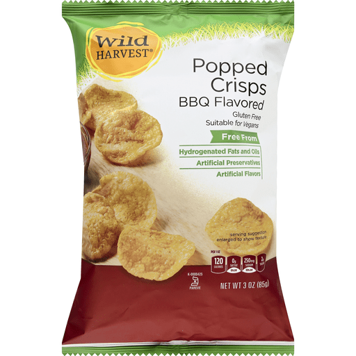 Wild Harvest, Popped Crisps, BBQ Flavored, BBQ Flavored
