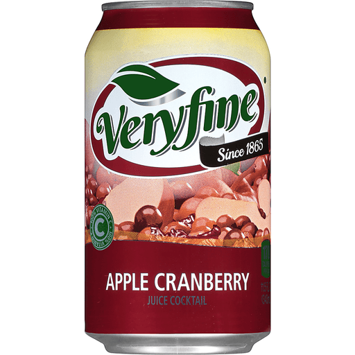 Veryfine, Juice Cocktail, Apple and Cranberry, Apple and Cranberry