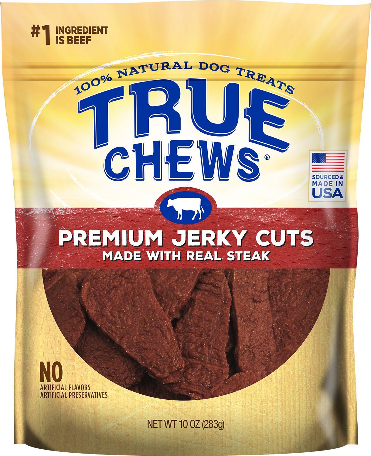 Blue Buffalo True Chews Premium Jerky Cuts Steak Dog Treats 10oz