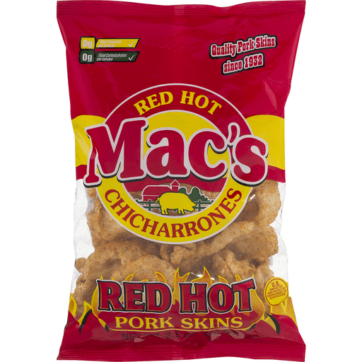 Chicharrones Pork Skins, Red Hot