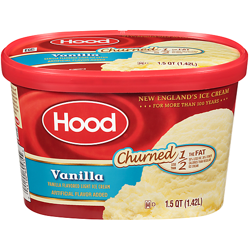 Churned Vanilla Flavored Light Ice Cream, Churned Vanilla