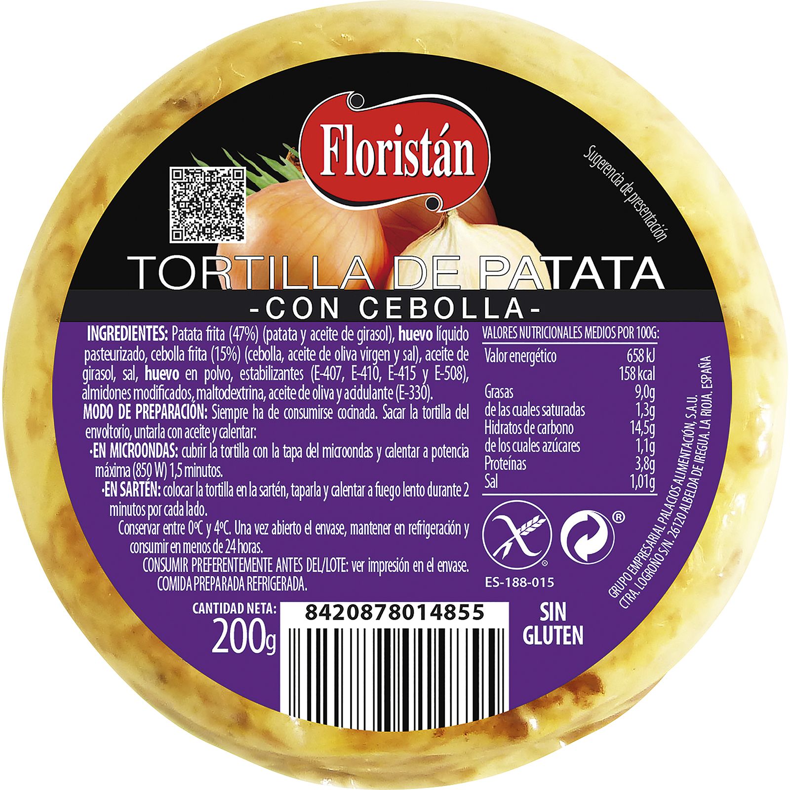 TORTILLA PATATA MINI C/CEB.FLORISTAN 200