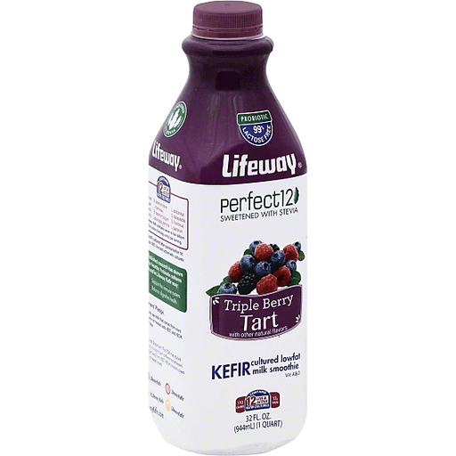 Triple Berry Tart Kefir Cultured Lowfat Milk Smoothie, Triple Berry Tart