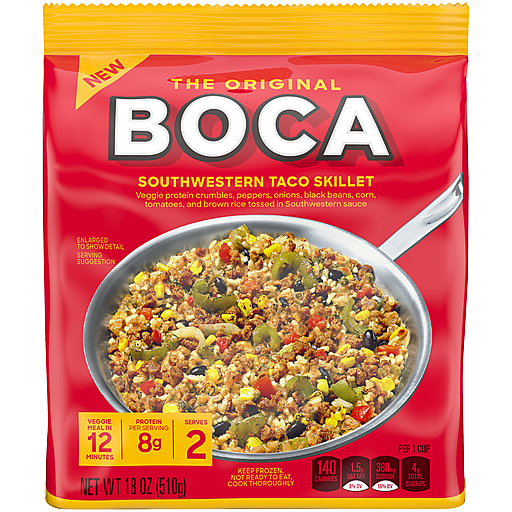Southwestern Taco Skillet Veggie Protein Crumbles