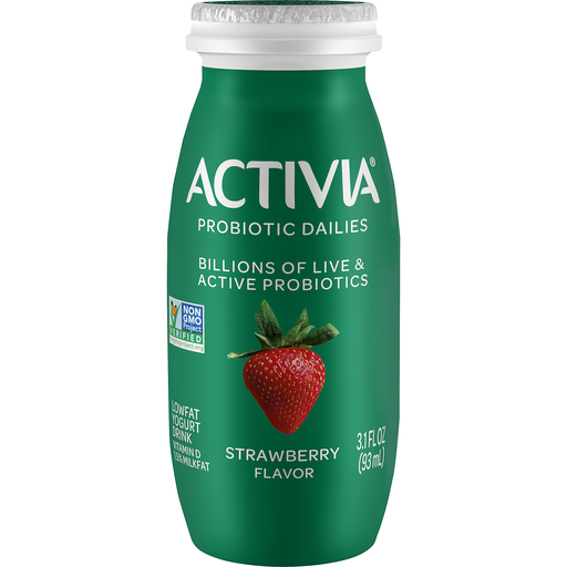 Strawberry Flavor Probiotic Dailies Lowfat Yogurt Drink, Strawberry