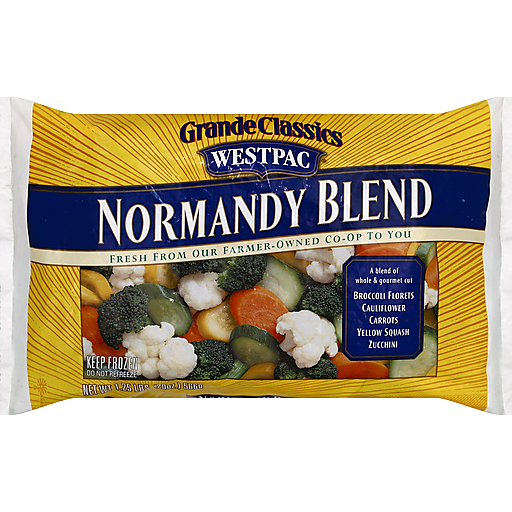 Normandy Blend Broccoli Florets, Cauliflower, Carrots, Yellow Squash, Zucchini, Normandy Blend