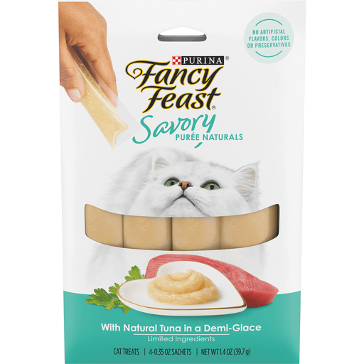 Fancy Feast Savory Puree Naturals Tuna In A Demi-Glace Cat Treats - 1.4oz
