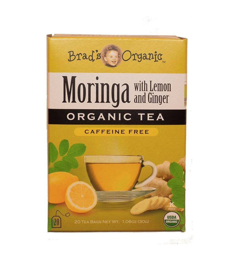 Moringa with Lemon and Ginger Organic Caffeine Free Tea Bags, Moringa with Lemon and Ginger