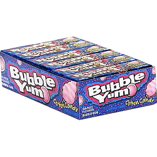 Bubble Yum Gum, Cotton Candy, Artificially Flavored