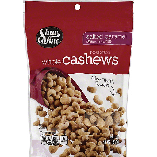 Shurfine, Whole Roasted Cashews, Salted Caramel