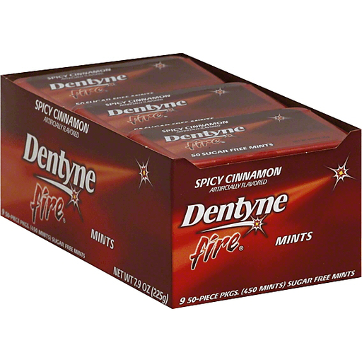 Dentyne, Fire Sugar Free Mints, Spicy Cinnamon, Spicy Cinnamon