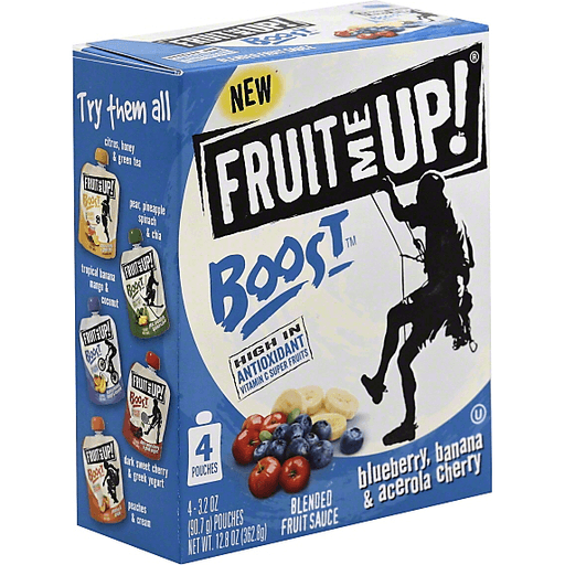 Fruit Me Up!, Boost, Blended Fruit Sauce, Blueberry, Banana & Acerola Cherry