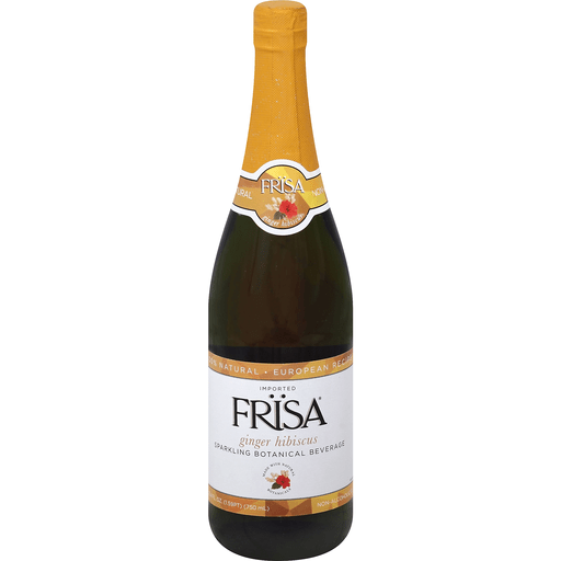 Frisa, Sparkling Botanical Beverages, Ginger Hibiscus, Ginger Hibiscus