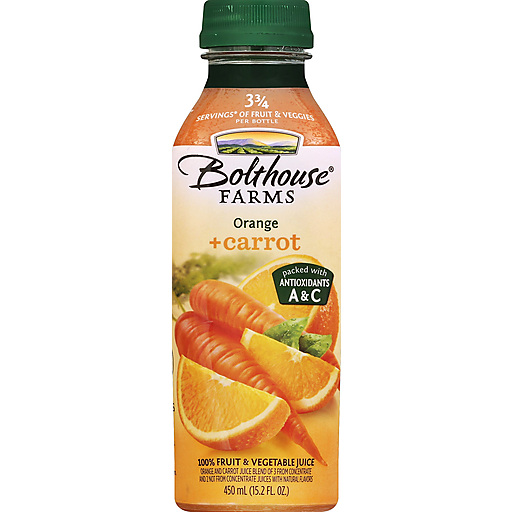 Bolthouse Farms, 100% Fruit & Vegetable Juice, Orange + Carrot, Orange + Carrot