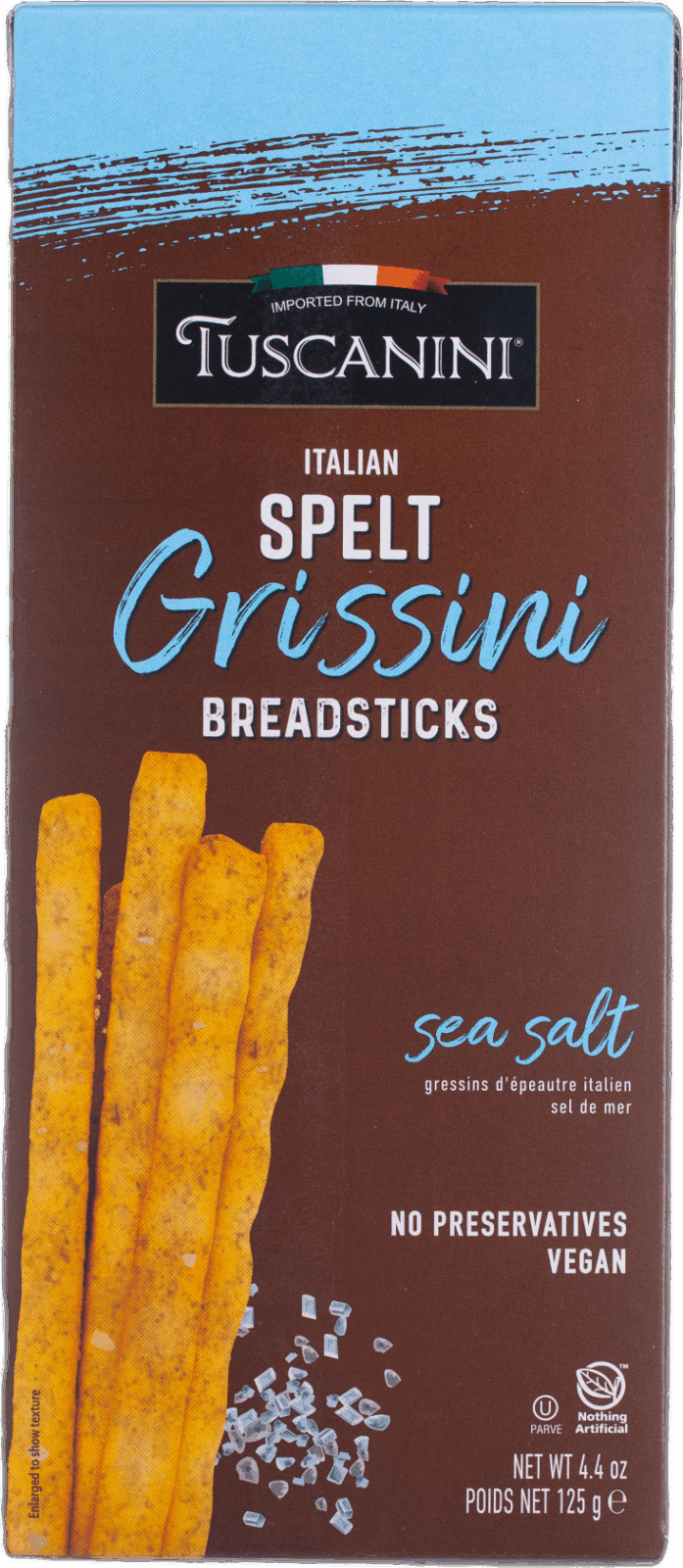 Italian Spelt Sea Salt Grissini Breadsticks, Sea Salt