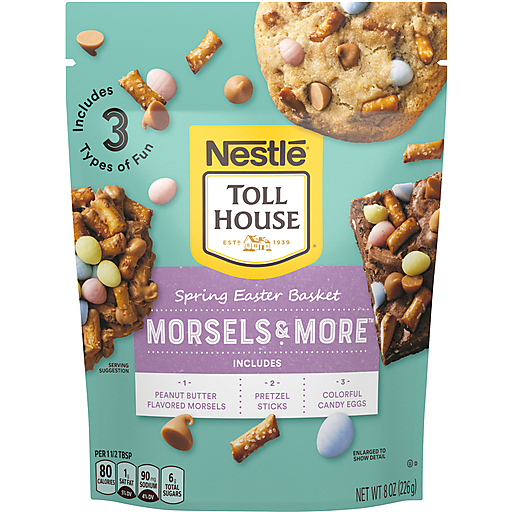 Peanut Butter Flavored Morsels Spring Easter Basket, Peanut Butter