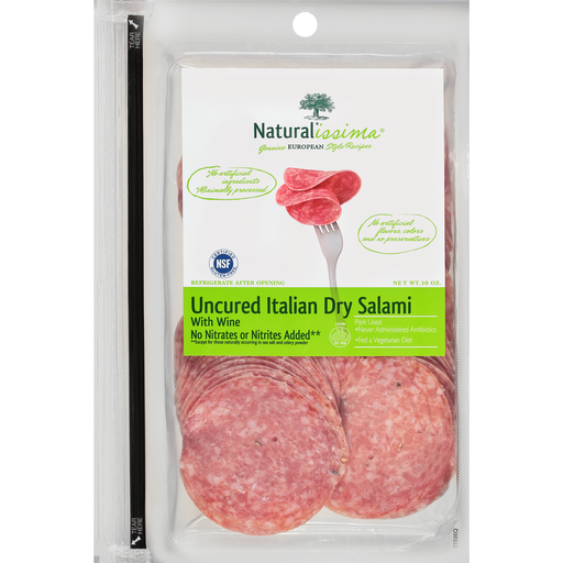 Uncured Italian Dry Salami with Wine, Uncured Italian