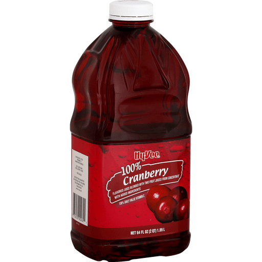 100% Cranberry Flavored Juice Blended with Two