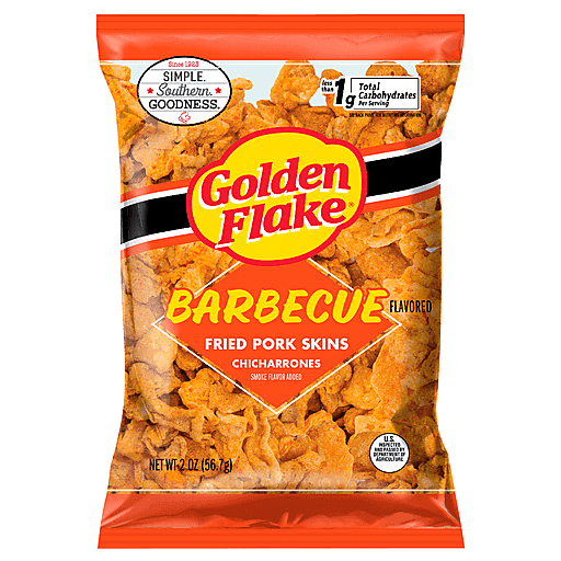 Barbecue Chicharrones Fried Pork Skins, Barbecue