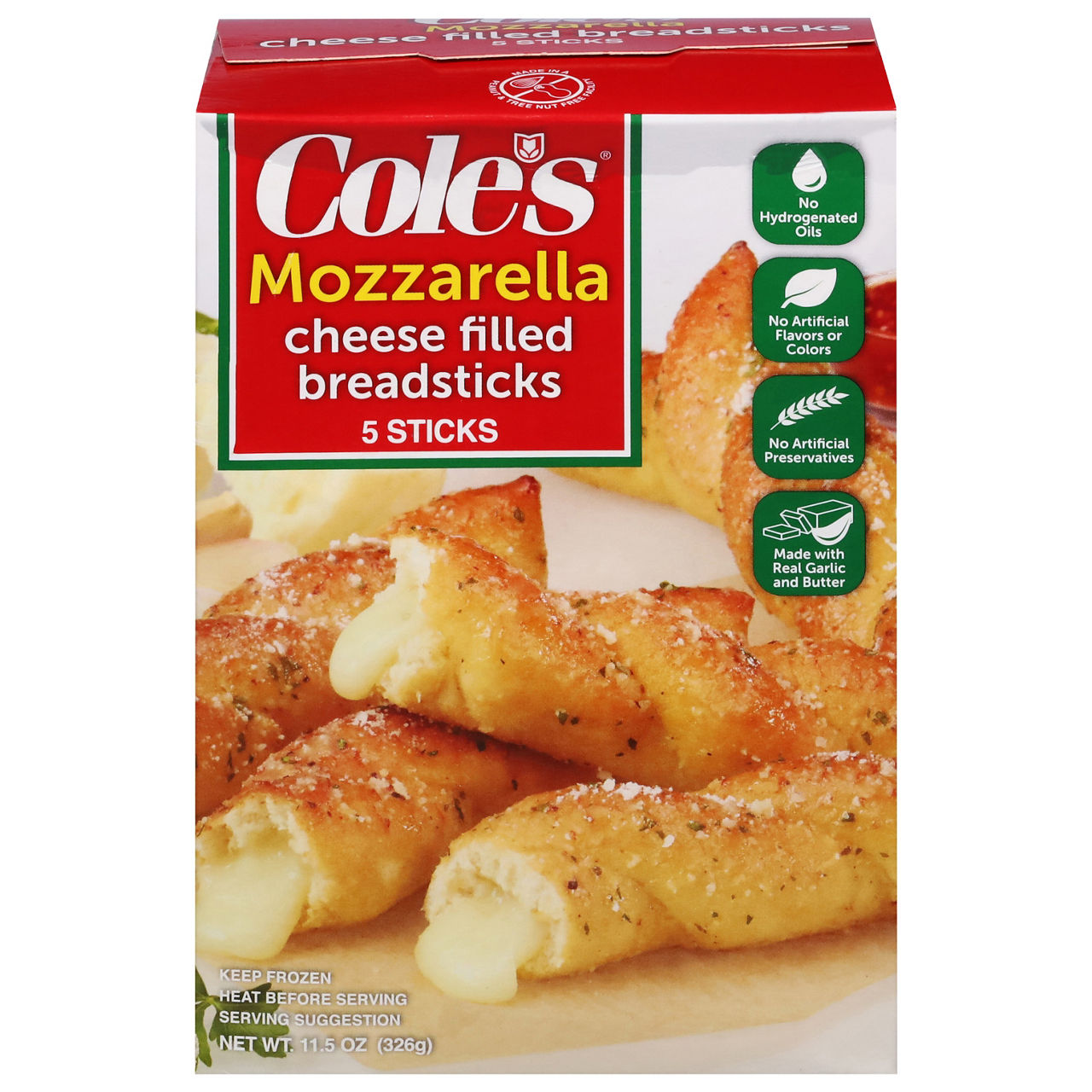 Photo of Cole's Breadsticks, Cheese Filled, Mozzarella