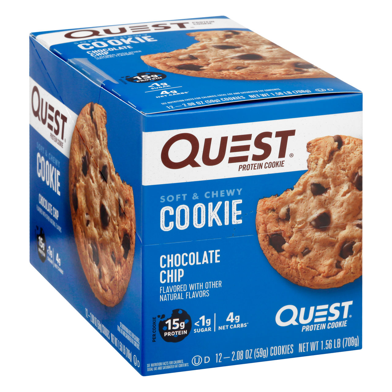 Photo of Quest Nutrition Chocolate Chip Protein Cookie 12 Cookies 2.08 Oz