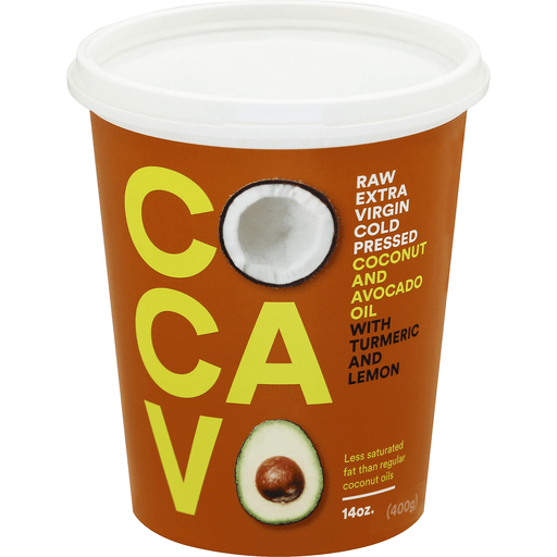 Raw Extra Virgin Cold Pressed Coconut and Avocado Oil with Turmeric and Lemon, Turmeric and Lemon