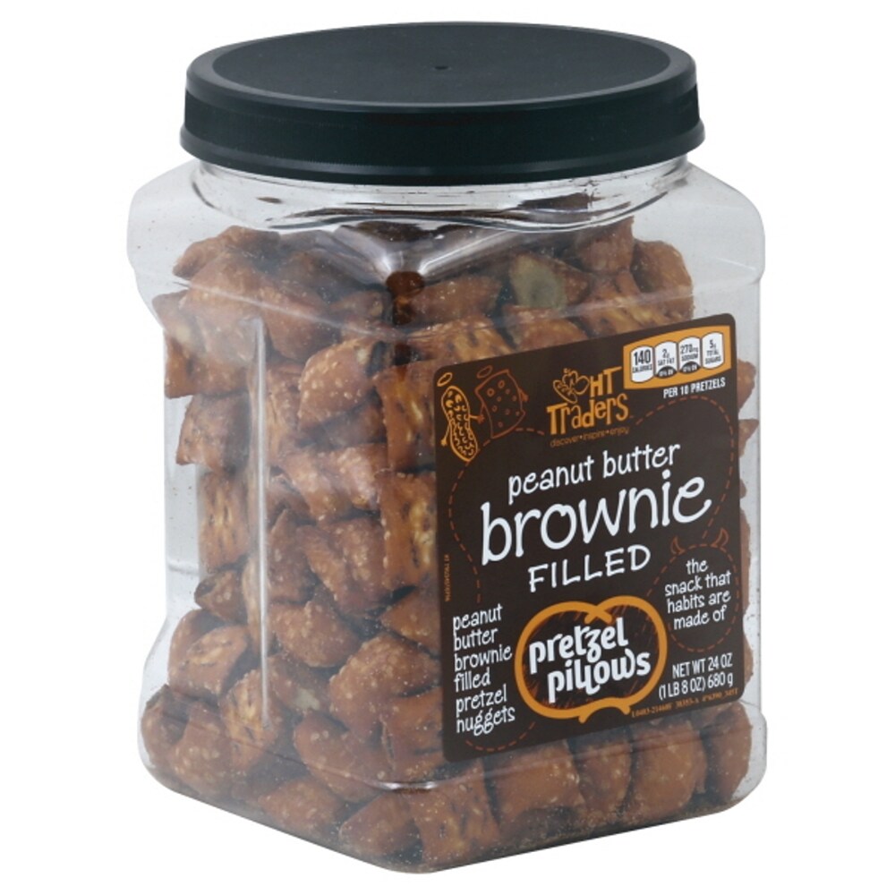 Peanut Butter Brownie Filled Pretzel Pillows, Peanut Butter Brownie