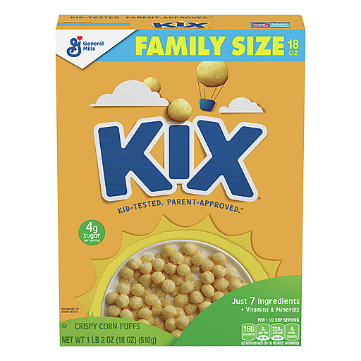 Kix Crispy Corn Puffs Whole Grain Breakfast Cereal