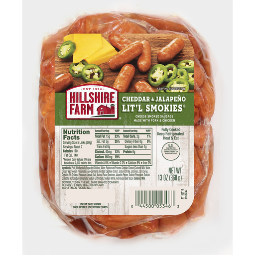 Hillshire Farm, Lit'L Smokies, Cheese Smoked Sausage