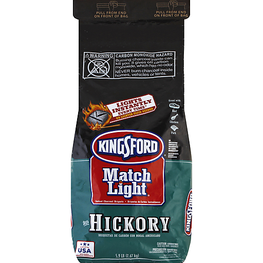 Kingsford Match Light Instant Charcoal Briquets, With Hickory