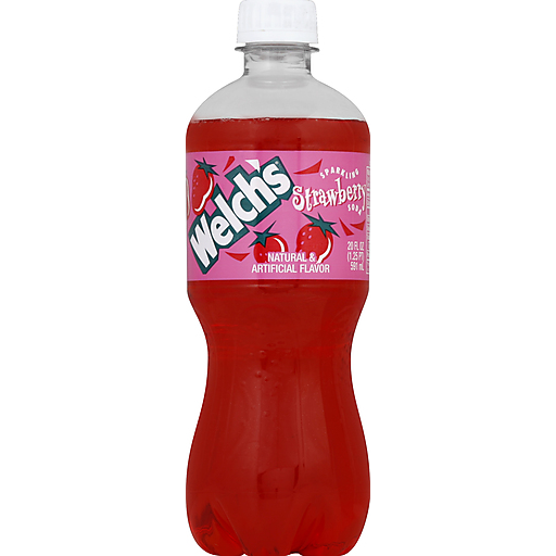 Welch’s Soda, Sparkling, Strawberry 20 Oz
