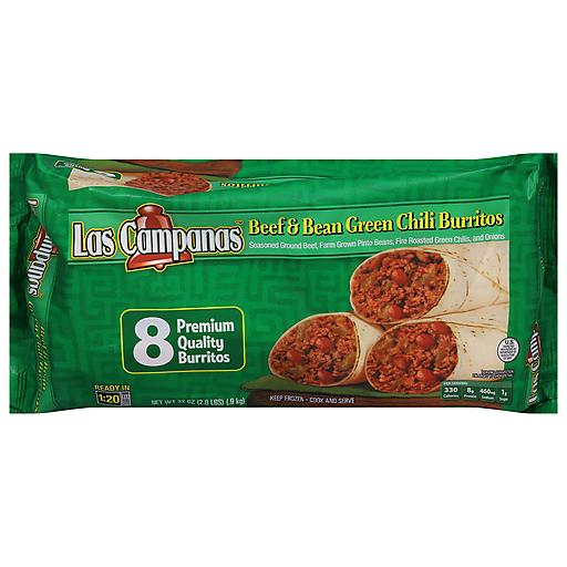 Beef & Bean Green Chili Burritos