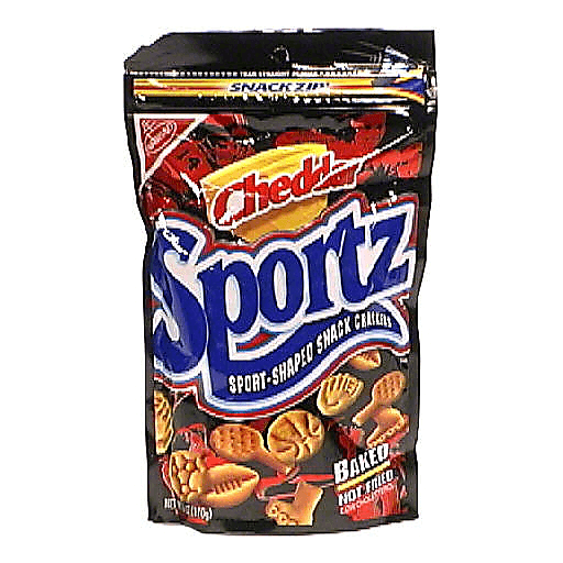 Sportz Sport-Shaped Snack Crackers, Cheddar