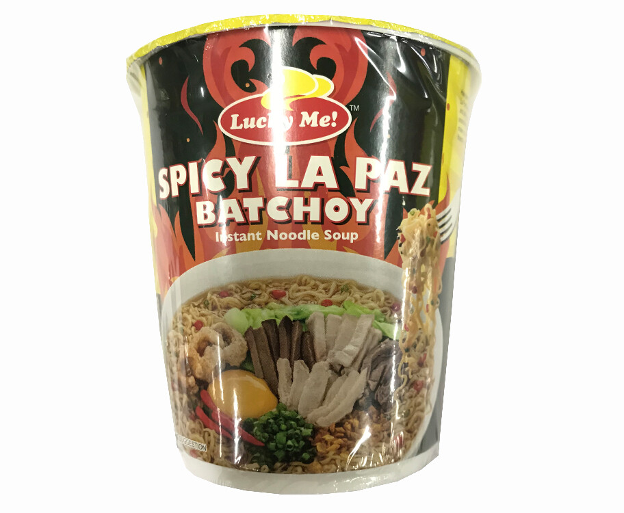Lucky Me Instant Noodle Soup Go Cup Spicy La Paz Batchoy 70g