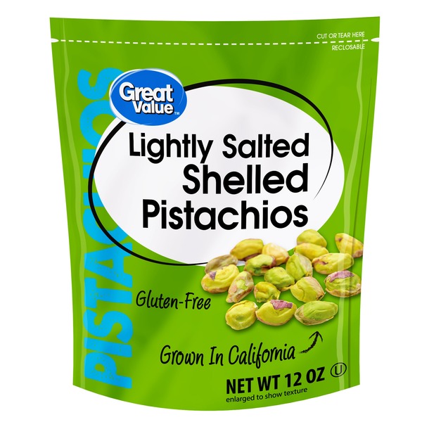 Great Value Lightly Salted Pistachios, Shelled
